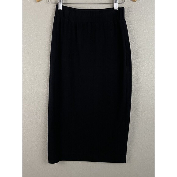 Max Mara Leisure Black Scenico Skirt Pull On Midi - Picture 1 of 3